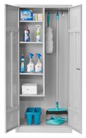 Gürkan Putzmittelschrank 104527 lichtgrau 4 Fachböden 80,0 x 50,0 x 180,0 cm, aufgebaut, 1 St.