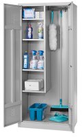 Gürkan Putzmittelschrank 104527 lichtgrau 4 Fachböden 80,0 x 50,0 x 180,0 cm, aufgebaut, 1 St.