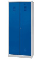 Gürkan Putzmittelschrank 104528 lichtgrau, enzianblau 4 Fachböden 80,0 x 50,0 x 180,0 cm, aufgebaut, 1 St.