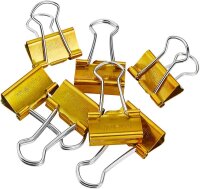 MAUL Foldbackklammern gold 1,9 cm, 12 St.