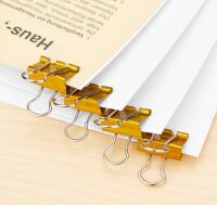 MAUL Foldbackklammern gold 1,9 cm, 12 St.
