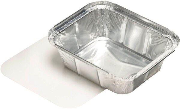 STARPAK Aluschalen mit Deckel silber 500 ml, 25 St.