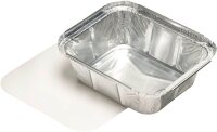 STARPAK Aluschalen mit Deckel silber 500 ml, 25 St.