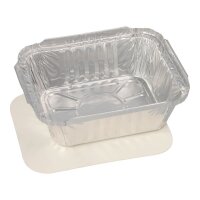 STARPAK Aluschalen mit Deckel silber 500 ml, 25 St.
