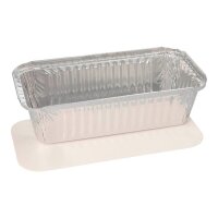 STARPAK Aluschalen mit Deckel silber 1000 ml, 25 St.