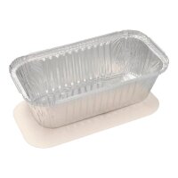 STARPAK Aluschalen mit Deckel silber 1500 ml, 25 St.