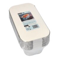 STARPAK Aluschalen mit Deckel silber 1500 ml, 25 St.