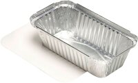 STARPAK Aluschalen mit Deckel silber 700 ml, 50 St.