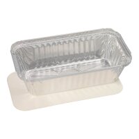 STARPAK Aluschalen mit Deckel silber 700 ml, 50 St.