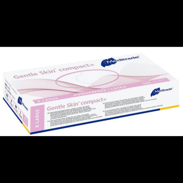 Meditrade® unisex Einmalhandschuhe Gentle Skin® compact+ weiß Größe XL, 100 St.