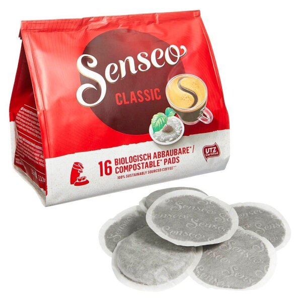 Senseo CLASSIC Kaffeepads, Arabica- und Robustabohnen 16 St.