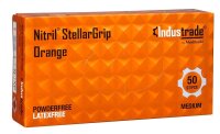 Industrade® unisex Einmalhandschuhe Nitril® StellarGrip Orange orange Größe M, 50 St.