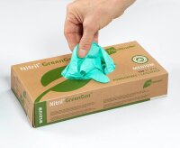 Meditrade® unisex Einmalhandschuhe Nitril® GreenGen® grün Größe M, 100 St.