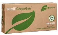 Meditrade® unisex Einmalhandschuhe Nitril® GreenGen® grün Größe M, 100 St.