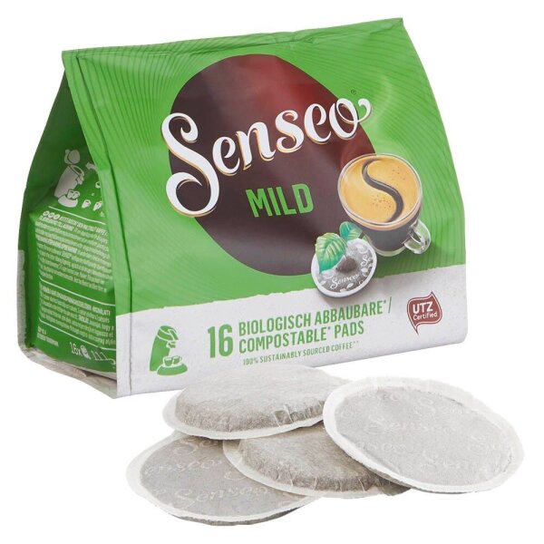 Senseo MILD Kaffeepads, Arabica- und Robustabohnen mild, 16 St.
