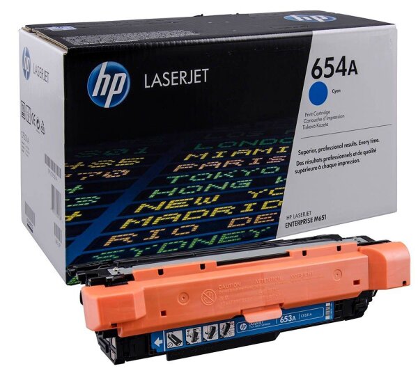 HP 654A (CF331A) cyan Tonerkartusche