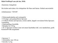Hailo Anlegeleiter S60 ProfiStep uno silber 9 Sprossen, H: 255,0 cm