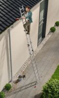 Hailo Anlegeleiter S60 ProfiStep uno silber 18 Sprossen, H: 507,0 cm