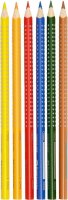 FABER-CASTELL Colour GRIP Buntstifte farbsortiert, 6 St.