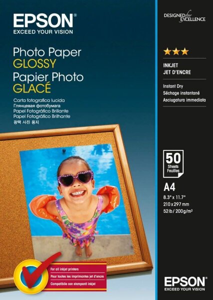 EPSON Fotopapier S042539 DIN A4 glänzend 200 g/qm 50 Blatt