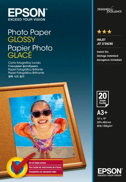 EPSON Fotopapier S042535 DIN A3+ glänzend 200 g/qm 20 Blatt
