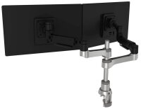 r-go Monitor-Halterung Caparo 4 D2 Twin silber, schwarz...