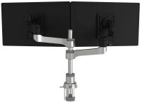 r-go Monitor-Halterung Caparo 4 D2 Twin silber, schwarz...