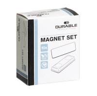 DURABLE Selbstklebende Magnete 891700, Magnet, rot/gelb, 10 St.