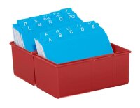 HAN A7 Karteikasten DIN A7 für 300 Karteikarten rot...