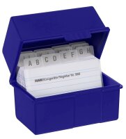 HAN A8 Karteikasten DIN A8 für 200 Karteikarten blau...