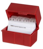 HAN A8 Karteikasten DIN A8 für 200 Karteikarten rot...