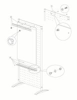 Kerkmann Flipchart-Halter Metropol silber für...