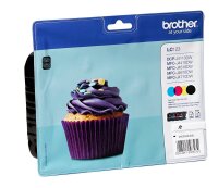 brother LC-123BK/C/M/Y schwarz, cyan, magenta, gelb...