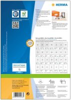 HERMA Etiketten 4263 weiß 70,0 x 33,8 mm, 100 Blatt