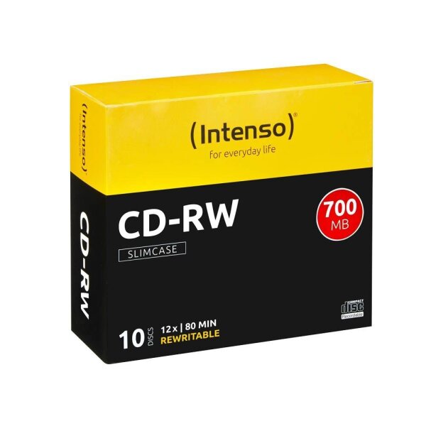 Intenso CD-RW 700 MB wiederbeschreibbar, 10 St.