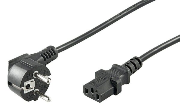 goobay Schutzkontakt/Geräte C13 Netzkabel 1,5 m schwarz, 1 St.