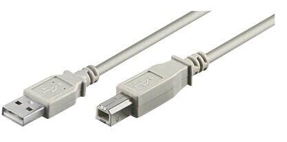 goobay USB 2.0 A/USB 2.0 B Kabel 5,0 m grau, 1 St.
