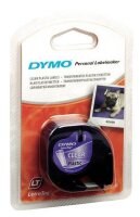 DYMO Schriftband LetraTag 16951 S0721530, 12 mm, schwarz auf transparent, 1 St.