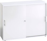 HAMMERBACHER Schiebetürenschrank, V1753S/W/W/RE weiß 2 Fachböden 120,0 x 40,0 x 110,0 cm