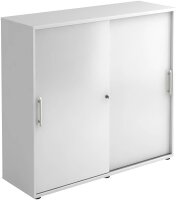HAMMERBACHER Schiebetürenschrank, V1753S/W/W/RE weiß 2 Fachböden 120,0 x 40,0 x 110,0 cm