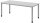HAMMERBACHER HS19 höhenverstellbarer Schreibtisch lichtgrau rechteckig, 4-Fuß-Gestell silber 180,0 x 80,0 cm