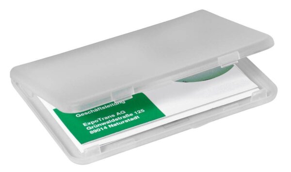 SIGEL Visitenkartenetui transparent, für bis zu 25 Visitenkarten