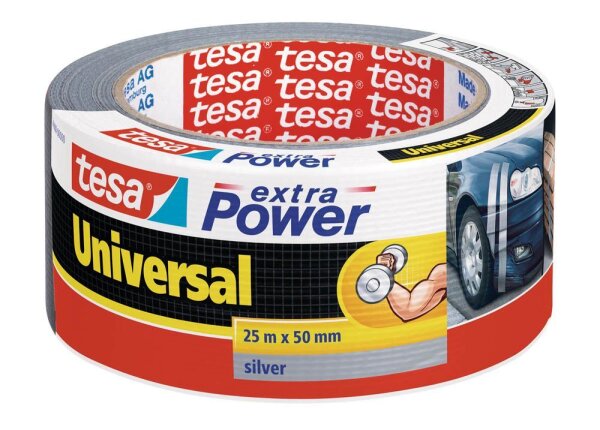 tesa extra Power® Universal  Gewebeband silber 50,0 mm x 25,0 m 1 Rolle