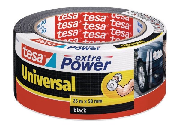 tesa extra Power® Universal  Gewebeband schwarz 50,0 mm x 25,0 m 1 Rolle