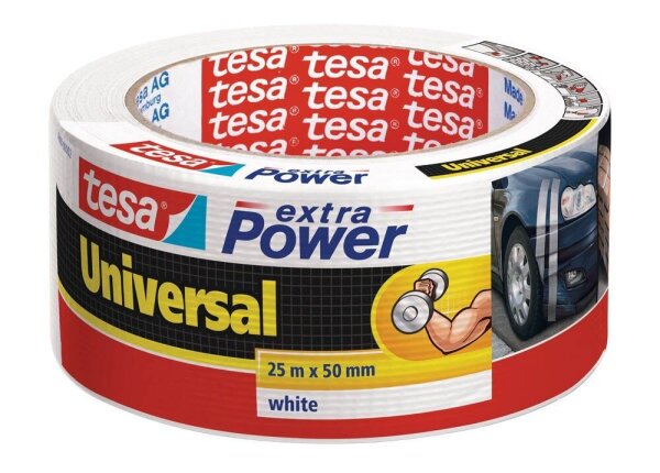 tesa extra Power® Universal  Gewebeband weiß 50,0 mm x 25,0 m 1 Rolle