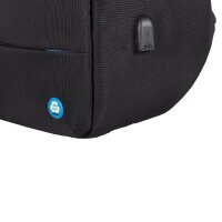STOP® OCEAN PLASTIC Laptop-Rucksack RPET Kunstfaser schwarz bis 39,6 cm (15,6 Zoll)