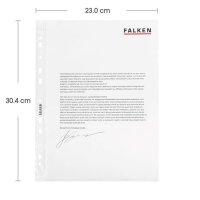 FALKEN Prospekthüllen DIN A4 glasklar glatt 0,05 mm, 100 St.