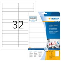 HERMA Etiketten 4209 weiß 96,0 x 16,9 mm, 25 Blatt