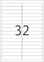 HERMA Etiketten 4209 weiß 96,0 x 16,9 mm, 25 Blatt