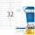 HERMA Etiketten 4209 weiß 96,0 x 16,9 mm, 25 Blatt